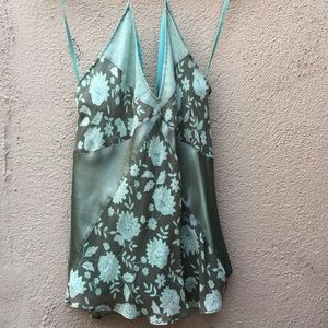 Patchwork silk halter